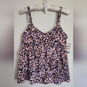 Island Escape Tankini Top 16W NWT